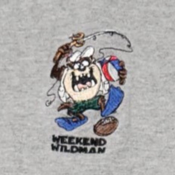 Warner Bros Polo Weekend Wildman Tazmanian Devil Fishing Size XXL - Picture 3 of 7